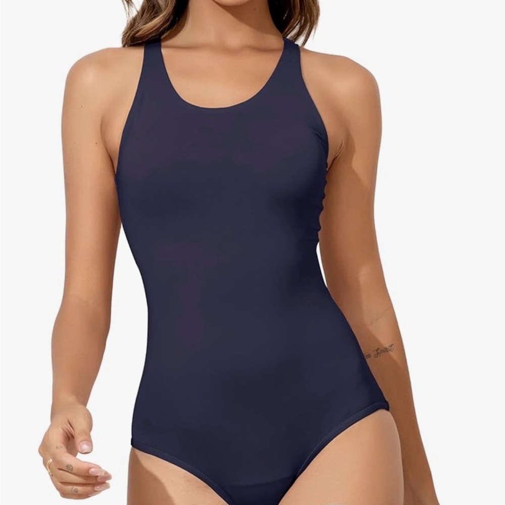 Classic Navy One-Piece Period Swimsuit